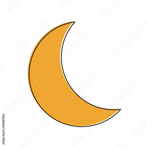 Moon quarter waning icon vector illustration graphic design