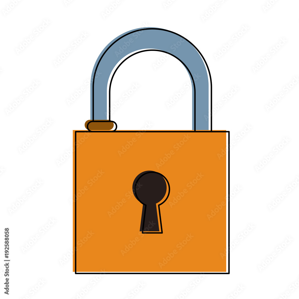 Security padlock device icon vector illustration graphic design Security padlock device icon vector illustration graphic design