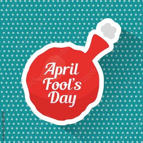 april fools day whoopee cushion prank card vector illustration