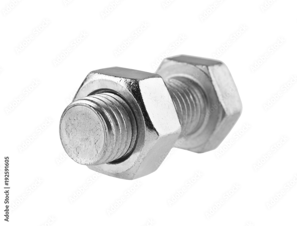 metal bolt isolated on white background metal bolt isolated on white background