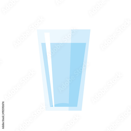 Glass of water vector illustration isolated