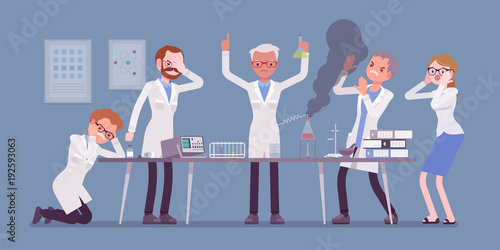 Mad scientist failed chemical experiments