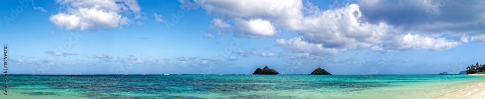 Panoramic view of Kailua Beach Oahu Hawaii Panoramic view of Kailua Beach Oahu Hawaii