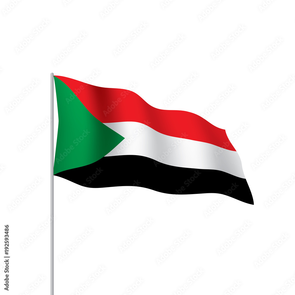 Sudan flag, vector illustration Sudan flag, vector illustration