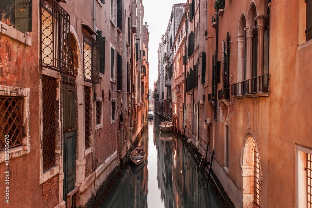 Romantic canals of Venice - Italy.