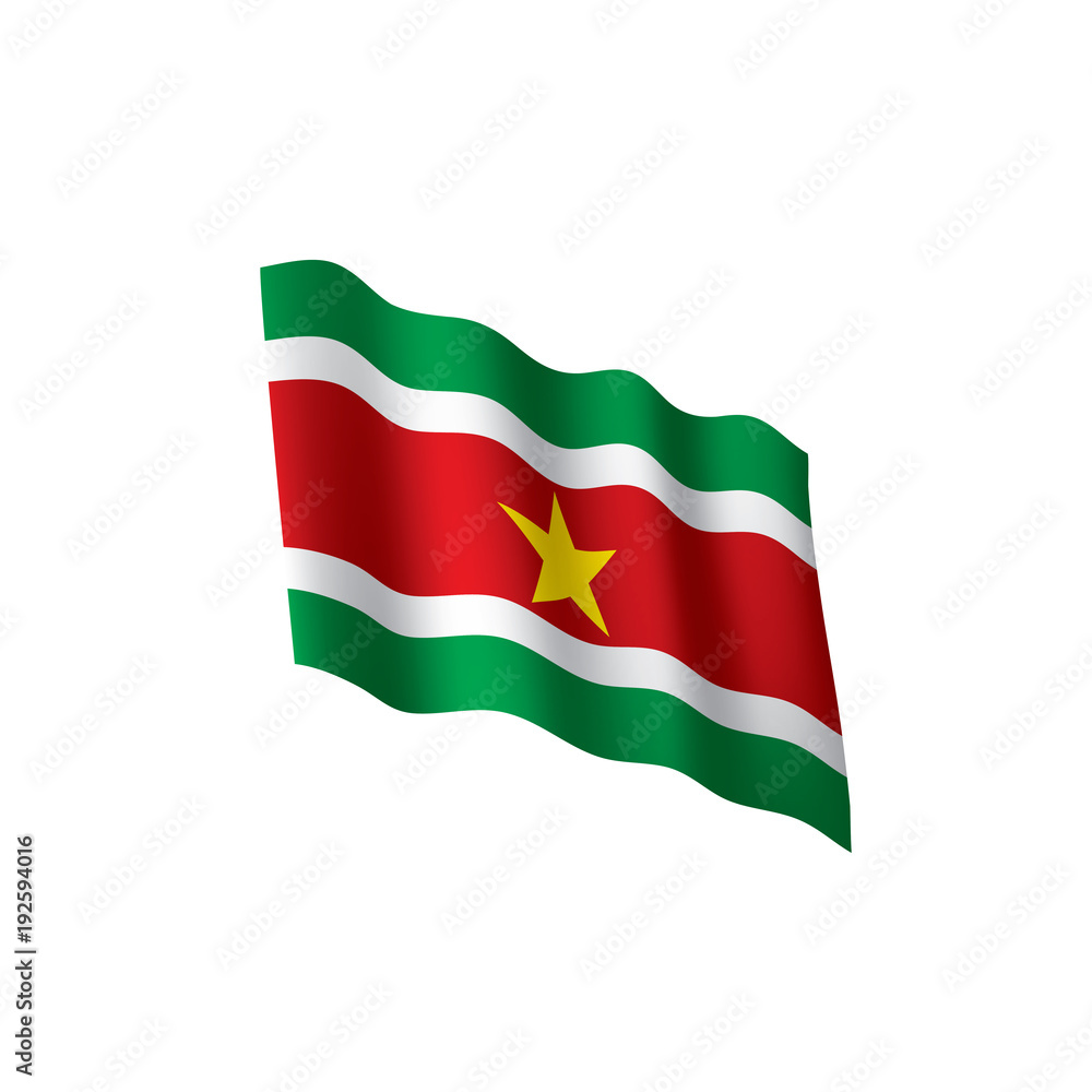Obraz premium Suriname flag, vector illustration
