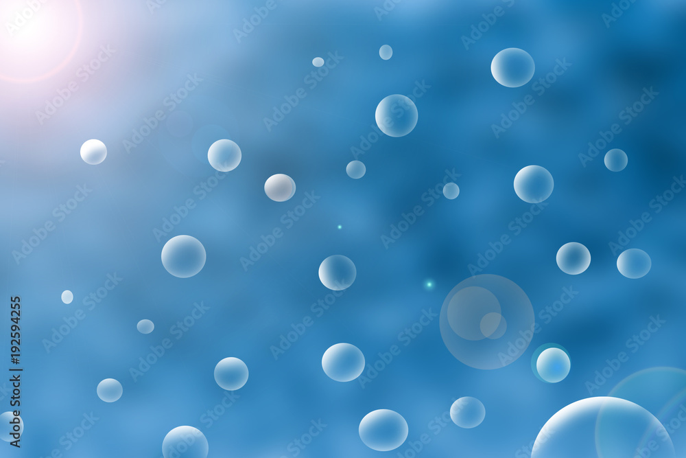 Blue Background with Bubbles