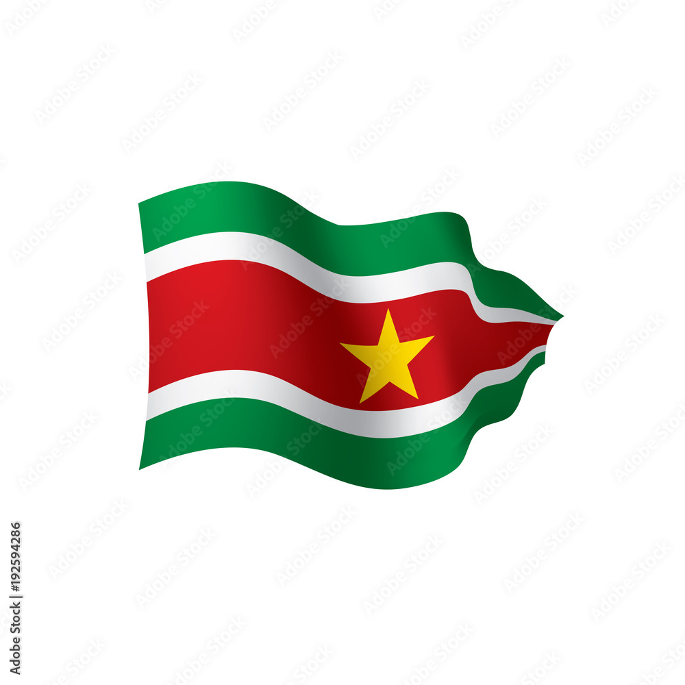 Suriname flag, vector illustration Suriname flag, vector illustration