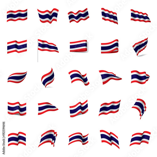 Thailand flag, vector illustration