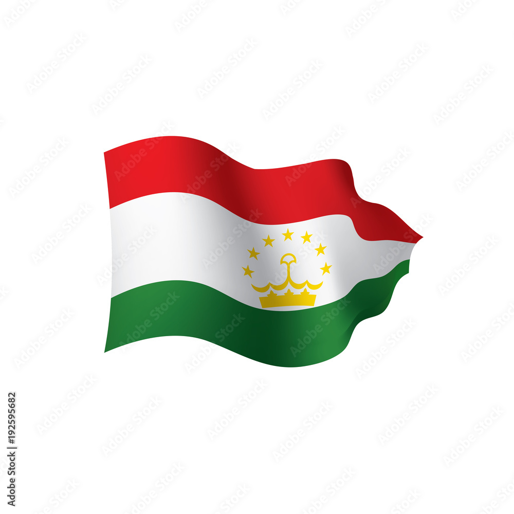 Tajikistan flag, vector illustration Tajikistan flag, vector illustration