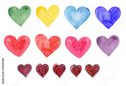 Watercolor heart clip art. ...