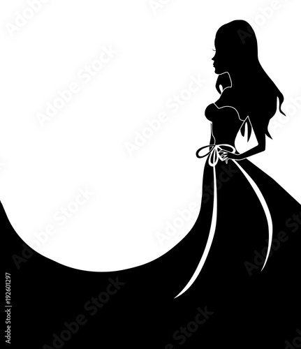 Beautiful bride vector illustration