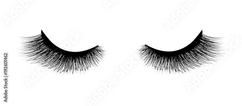 Eyelash extension. A beautiful make-up. Thick fuzzy cilia. Mascara for volume and length.