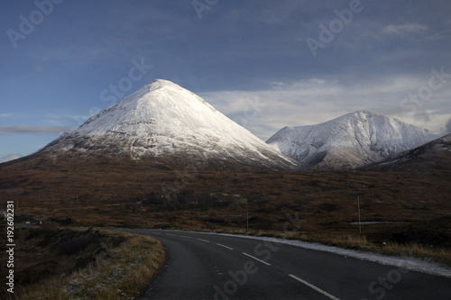 Scottish winter road, Isle of Skye