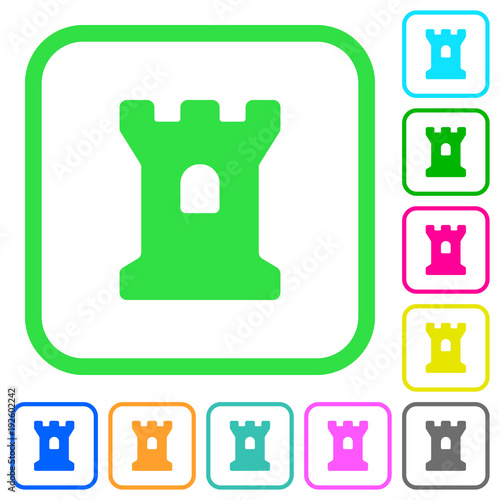 Bastion vivid colored flat icons