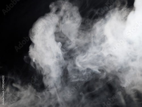 black background and smoke