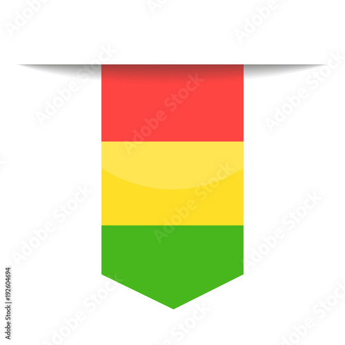 Guinea Flag Vector Bookmark Icon