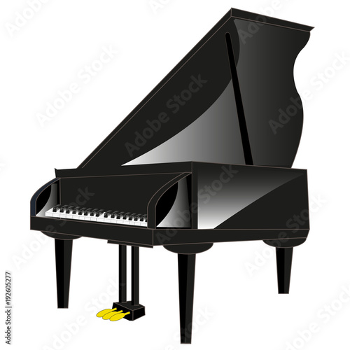 Drawing of the music instrument piano
