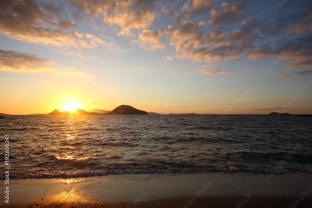 Seaside town of Turgutreis and spectacular sunsets Seaside town of Turgutreis and spectacular sunsets