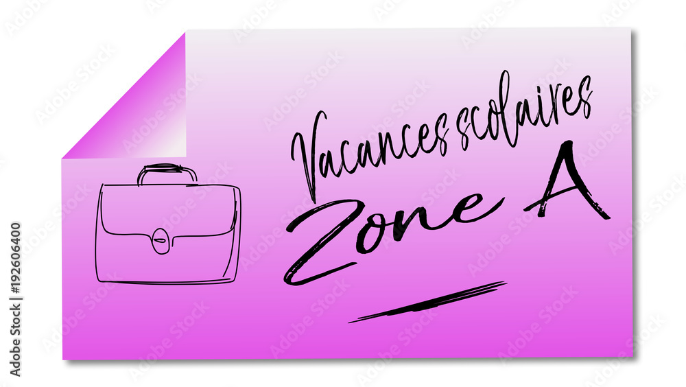 vacances scolaires zone A mémo violet illustré vacances scolaires zone A mémo violet illustré