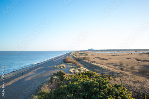 Fotografie Murmurations of the starlings in the sky at RSPB Minsmere