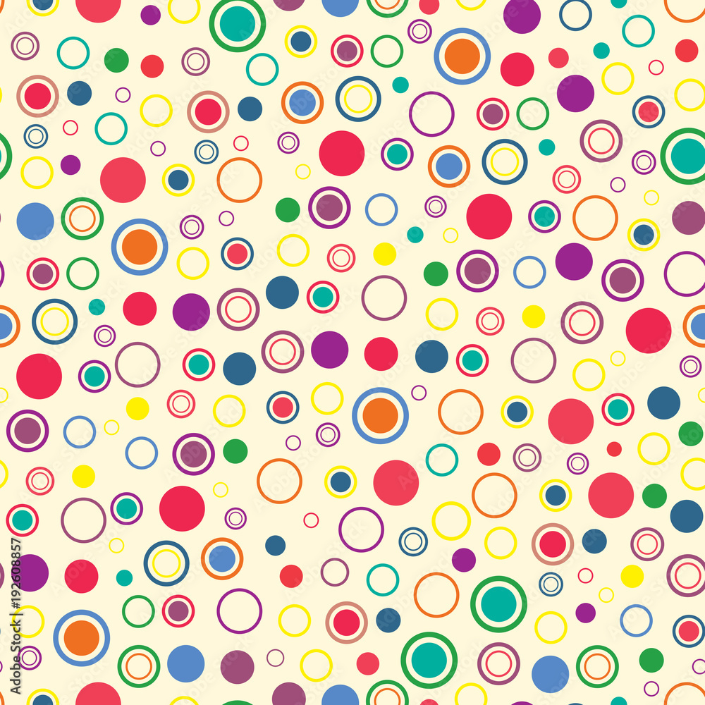 Seamless geometric pattern with bright circles. Vector illustartion Seamless geometric pattern with bright circles. Vector illustartion