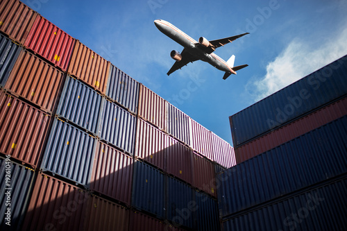 Logistic Import Export Background, Business logistic concept, import and export concept