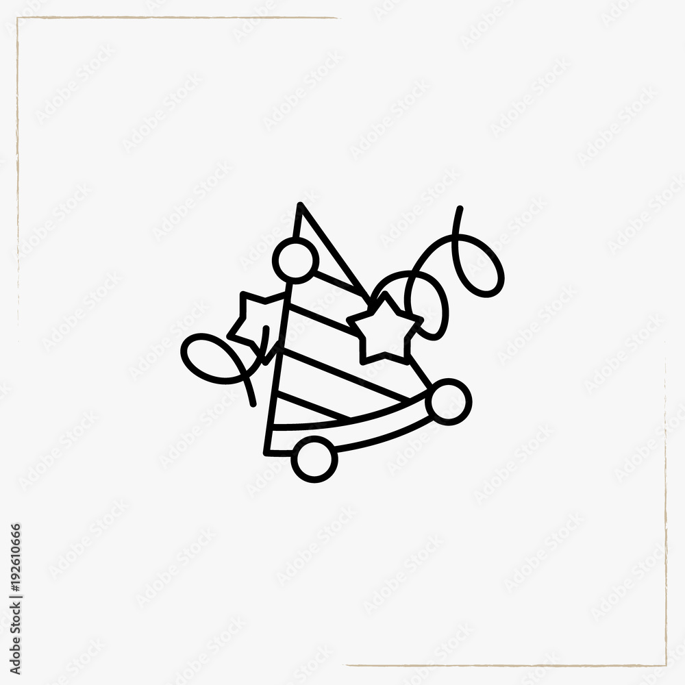 celebrating line icon