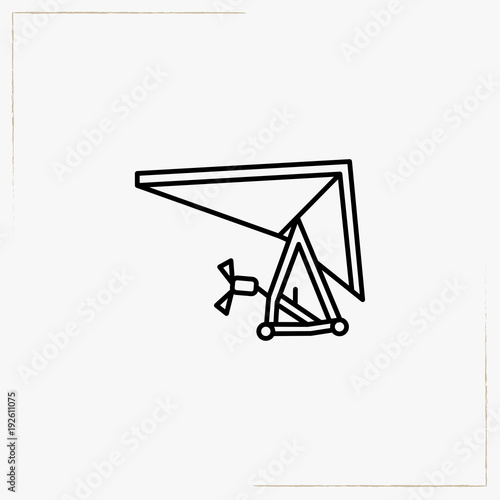 hang glider line icon