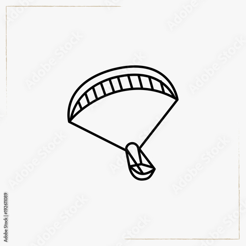 parachute line icon