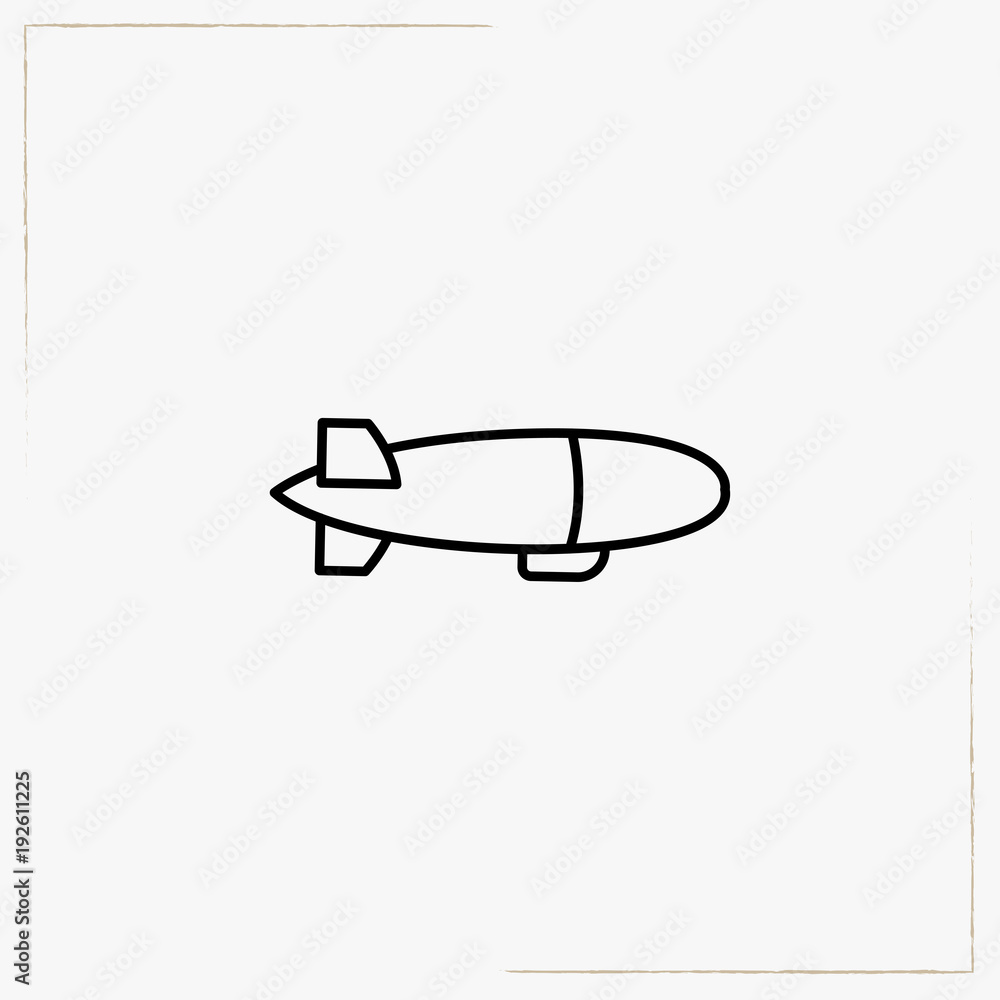airship line icon airship line icon