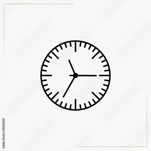 Fototapeta Naklejka Na Ścianę i Meble -  clock line icon