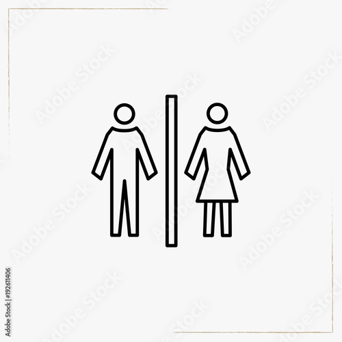 toilet sign line icon
