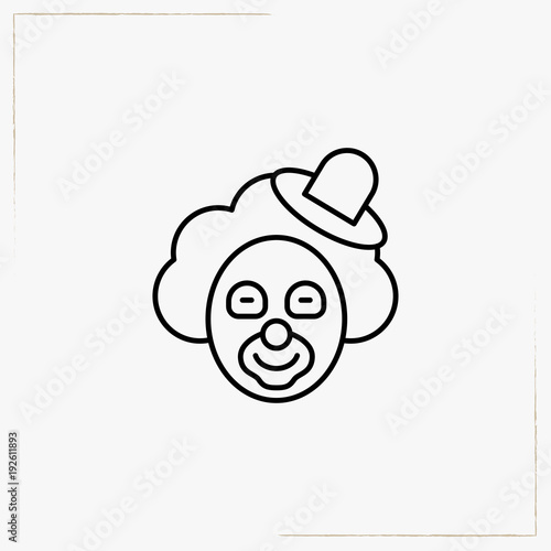 clown line icon