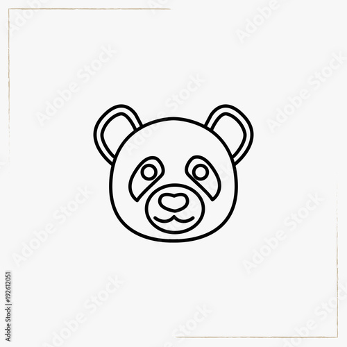 panda line icon