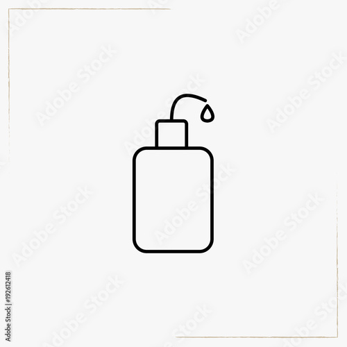 water flask line icon