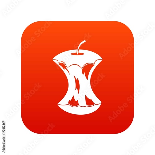 Apple core icon digital red