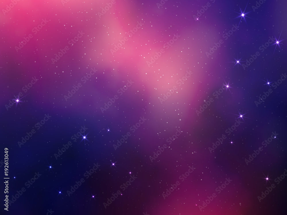 abstract space vector background with stars nebula