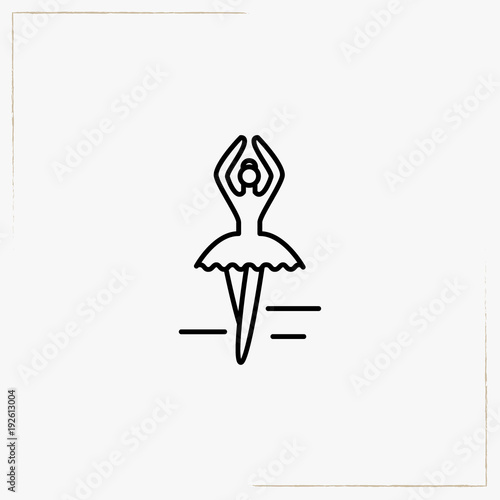 ballerina line icon