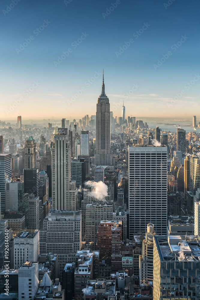 New york skyline seen from above.