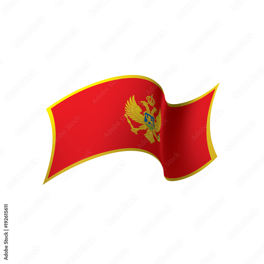 montenegro flag, vector illustration