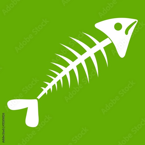 Fish bone icon green
