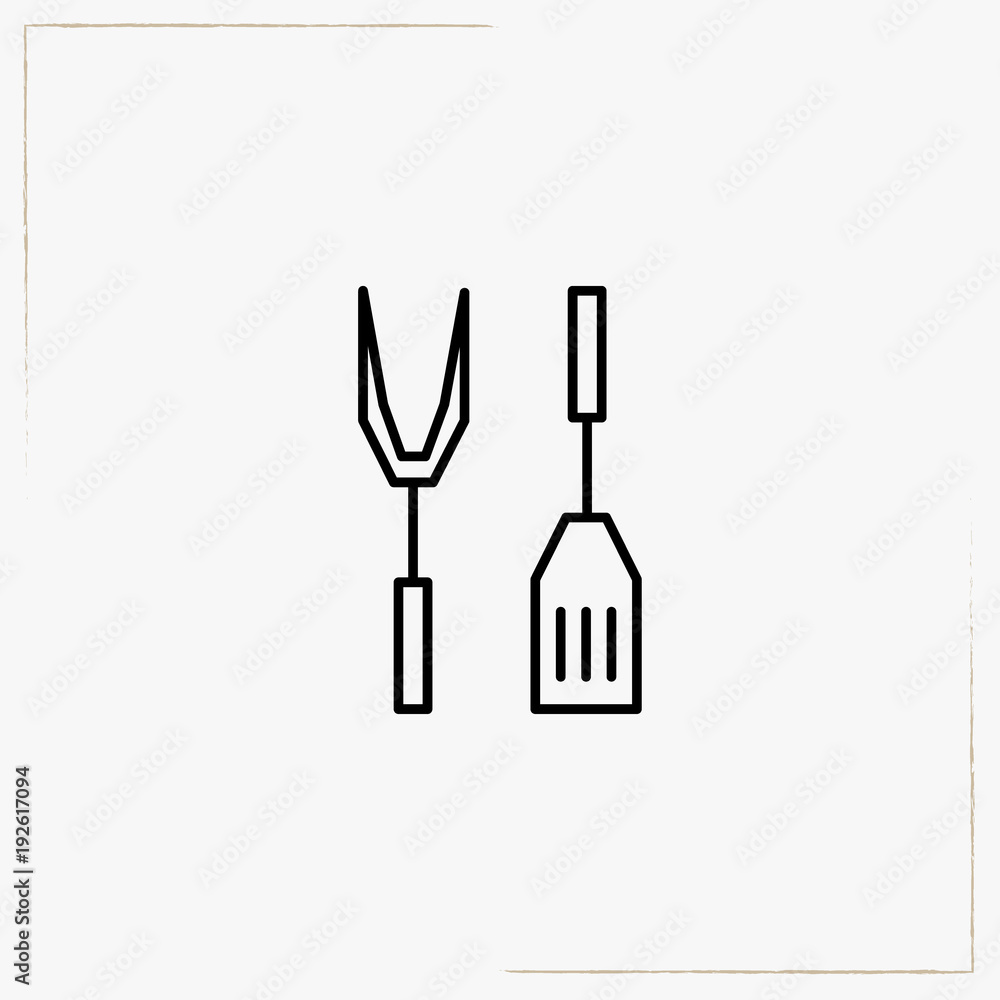 kitchen spatula line icon kitchen spatula line icon