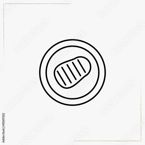 stake barbecue line icon