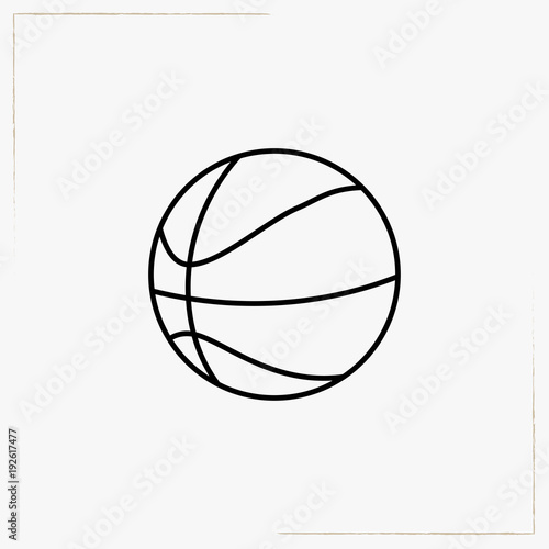 basketball ball line icon