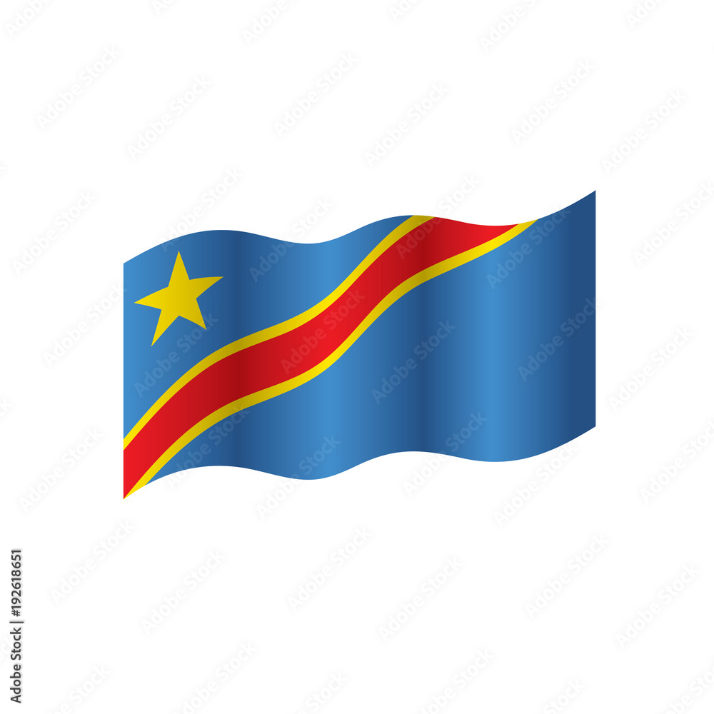 Naklejka premium Democratic Republic of the Congo flag