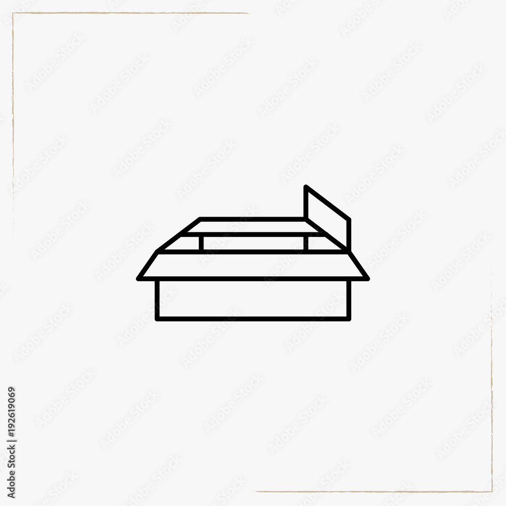 box and packages line icon