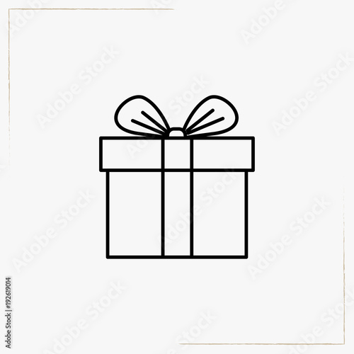 gift box line icon