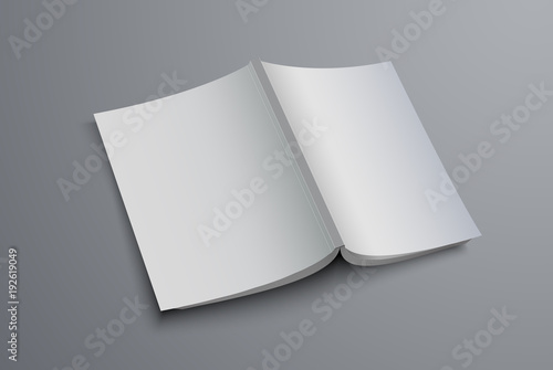 mockup of a vector brochure lying on the inside, for presentation of the front and back covers.