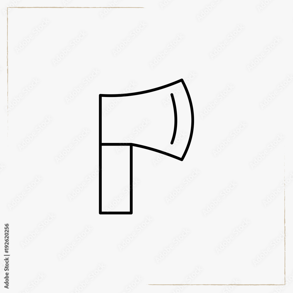 hatchet line icon hatchet line icon